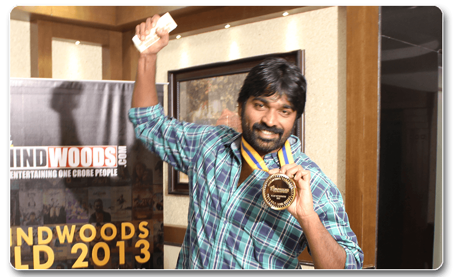Vijay Sethupathi AT BEHINDWOODS GOLD SUMMIT 2013 FILM AWARDS